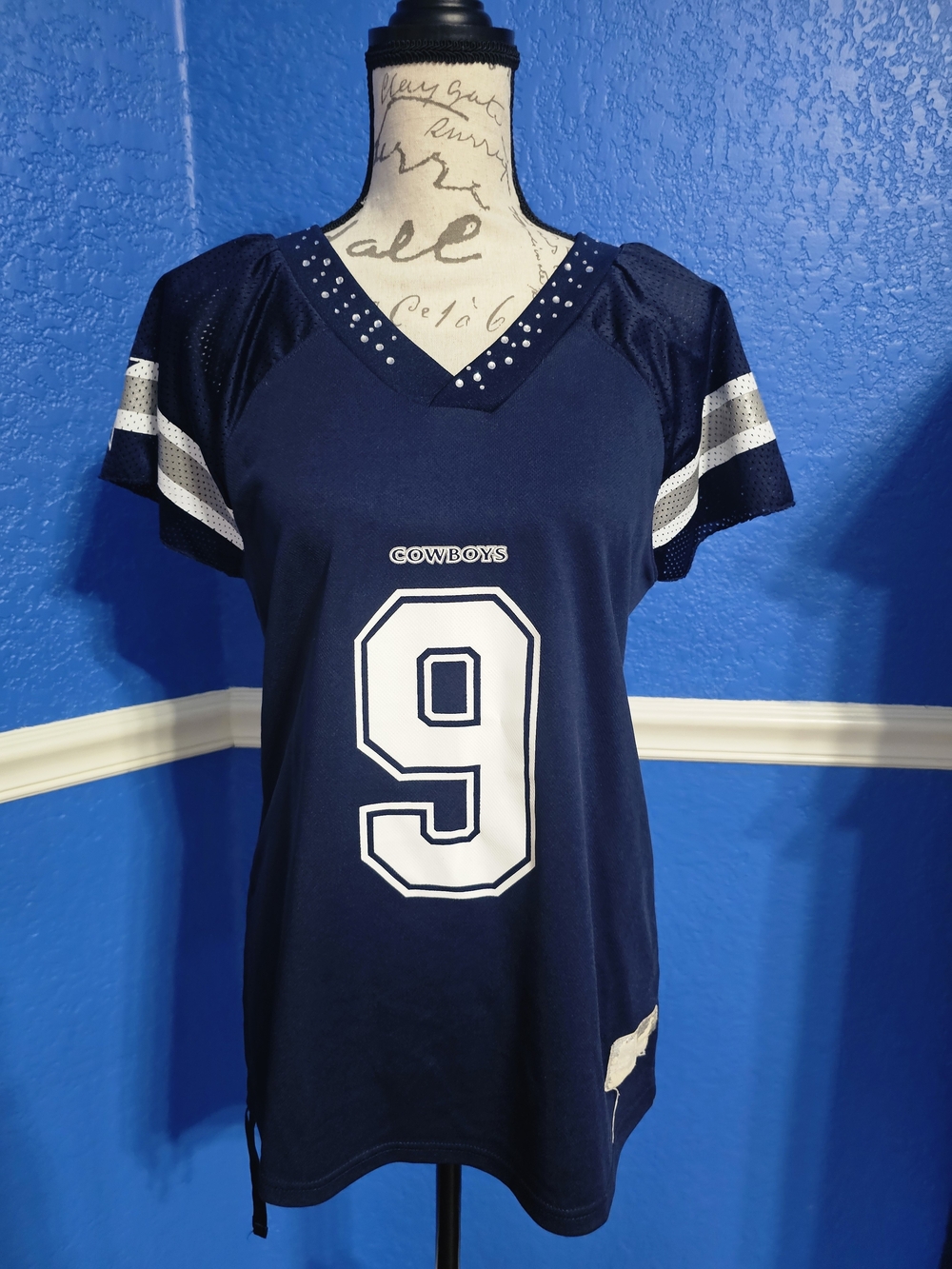 Reebok NFL Tony Romo #9 Jersey Top W Rhinestone Trim